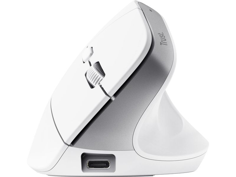Trust Ergonomische Maus Bayo Ergonomische kabellose Maus für mehrere Geräte mit optimalem vertikalem Winkel für weniger Belastung des Handgelenks