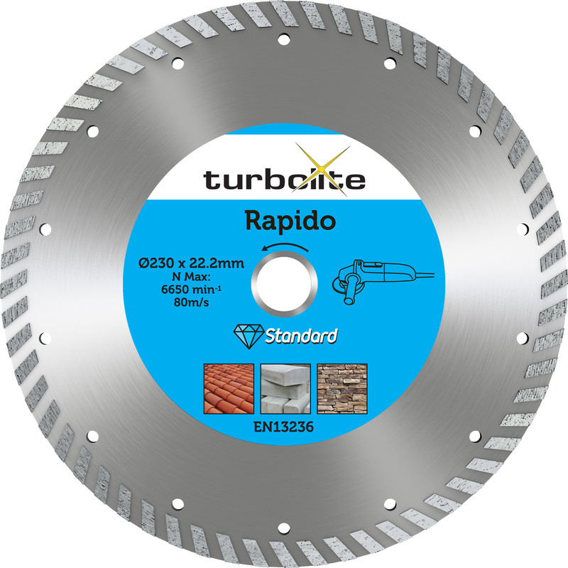 Turbolite Rapido diamantschijf universeel 230x22,2mm