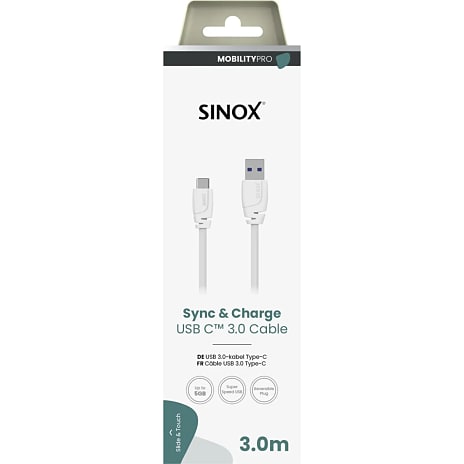 Sinox PRO USB-C-USB-A kabel - 3 meter
