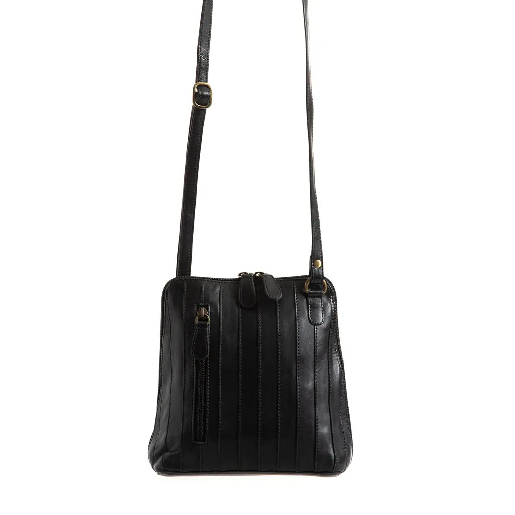 Zubehör - Tasche Umhängetasche Leder schwarz