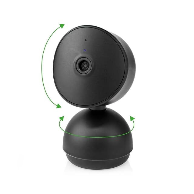 Nedis SmartLife Indendørs Kamera | Wi-Fi | Full HD 1080p | Pan tilt | Cloud Storage (mulighed) / microSD (ikke inkluderet) / Onvif | Med bevægelsessensor | Nattesyn | Sort