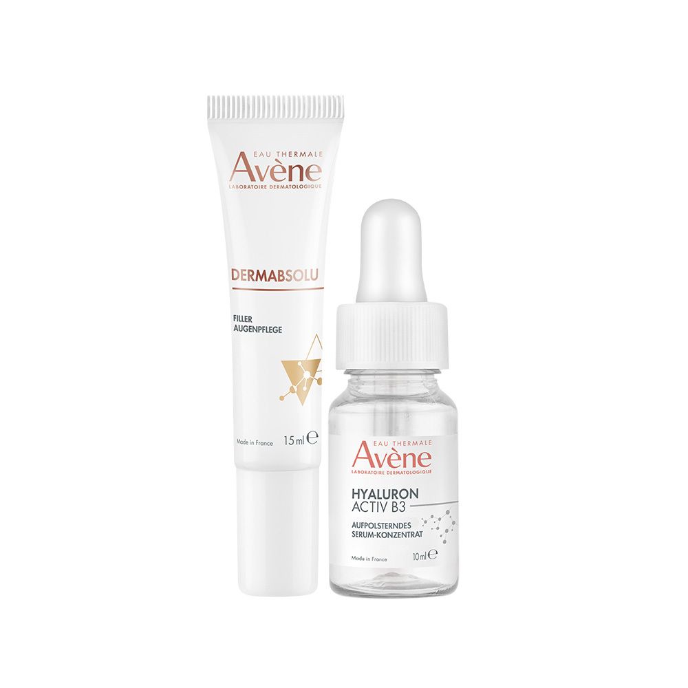 Avène DERMABSOLU Filler Augenpflege - Anti-Aging Pflege mit Bakuchiol + Avène Hyaluron Activ B3 Serum 10ml GRATIS