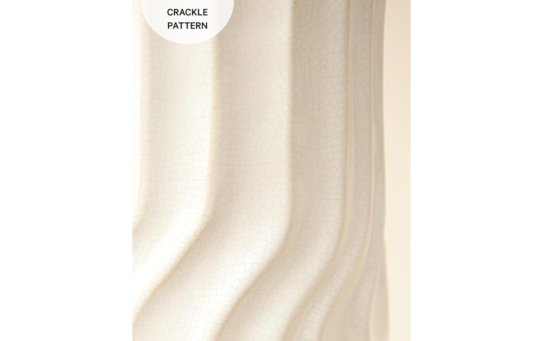 Vase Twist 29.5 cm, WeissVase aus Steingut
