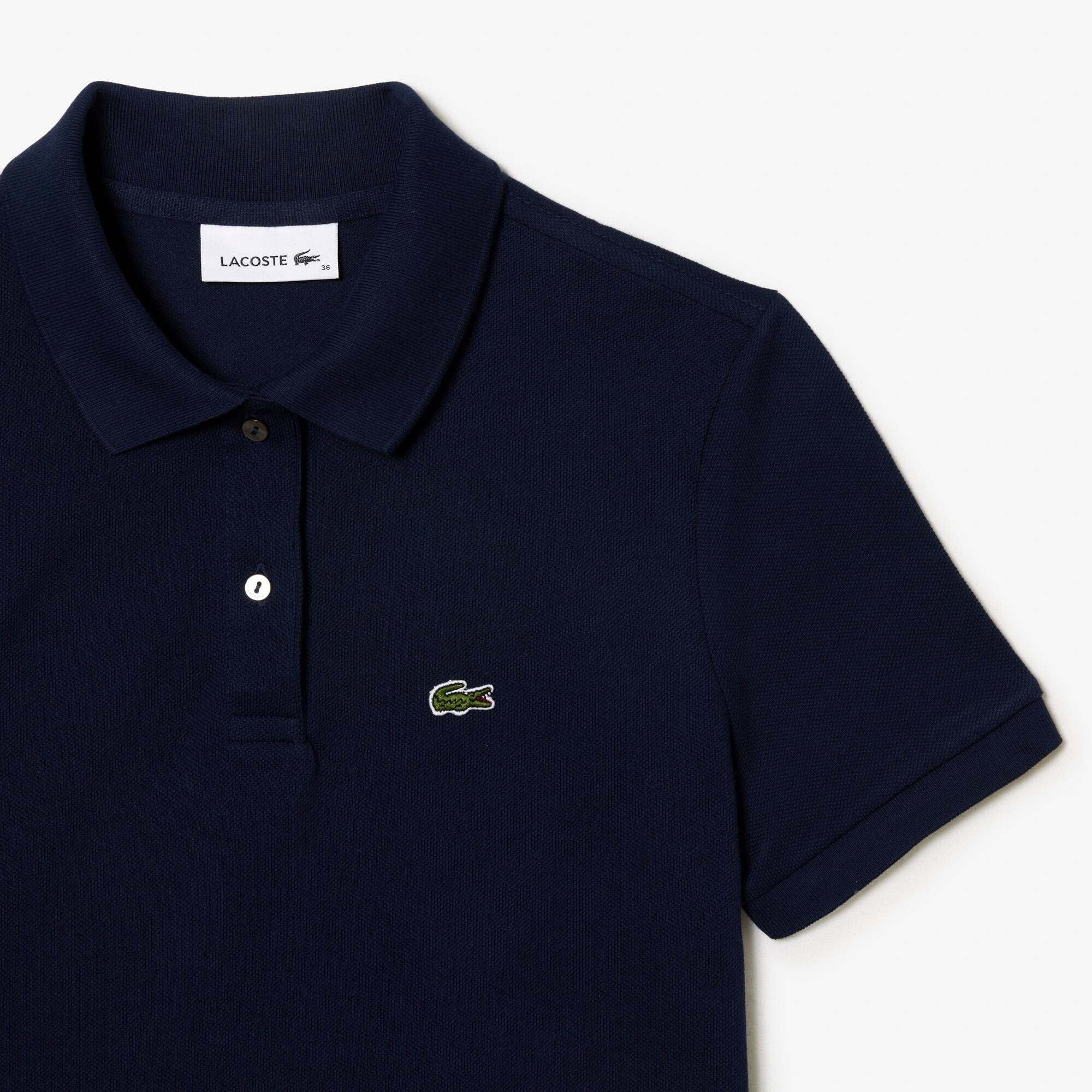 Damen LACOSTE Polokleid aus Piqué mit Strick-Details Kleider & Röcke - Blau - Lacoste - Damen
