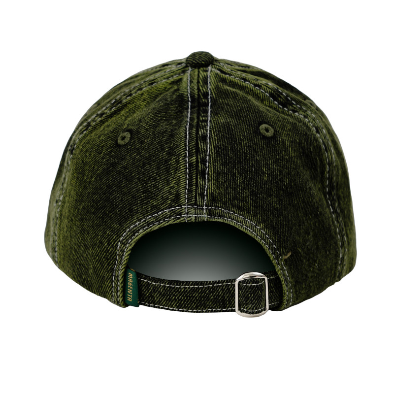 CASQUETTE EN JEAN À MOTIFS D'OISEAU - VERTE