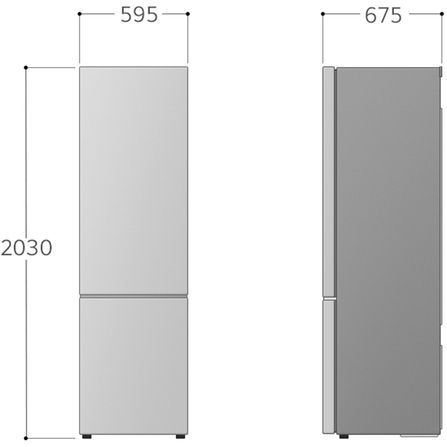 LG GBV22NCCPY Vrijstaand 387 l C Zilver