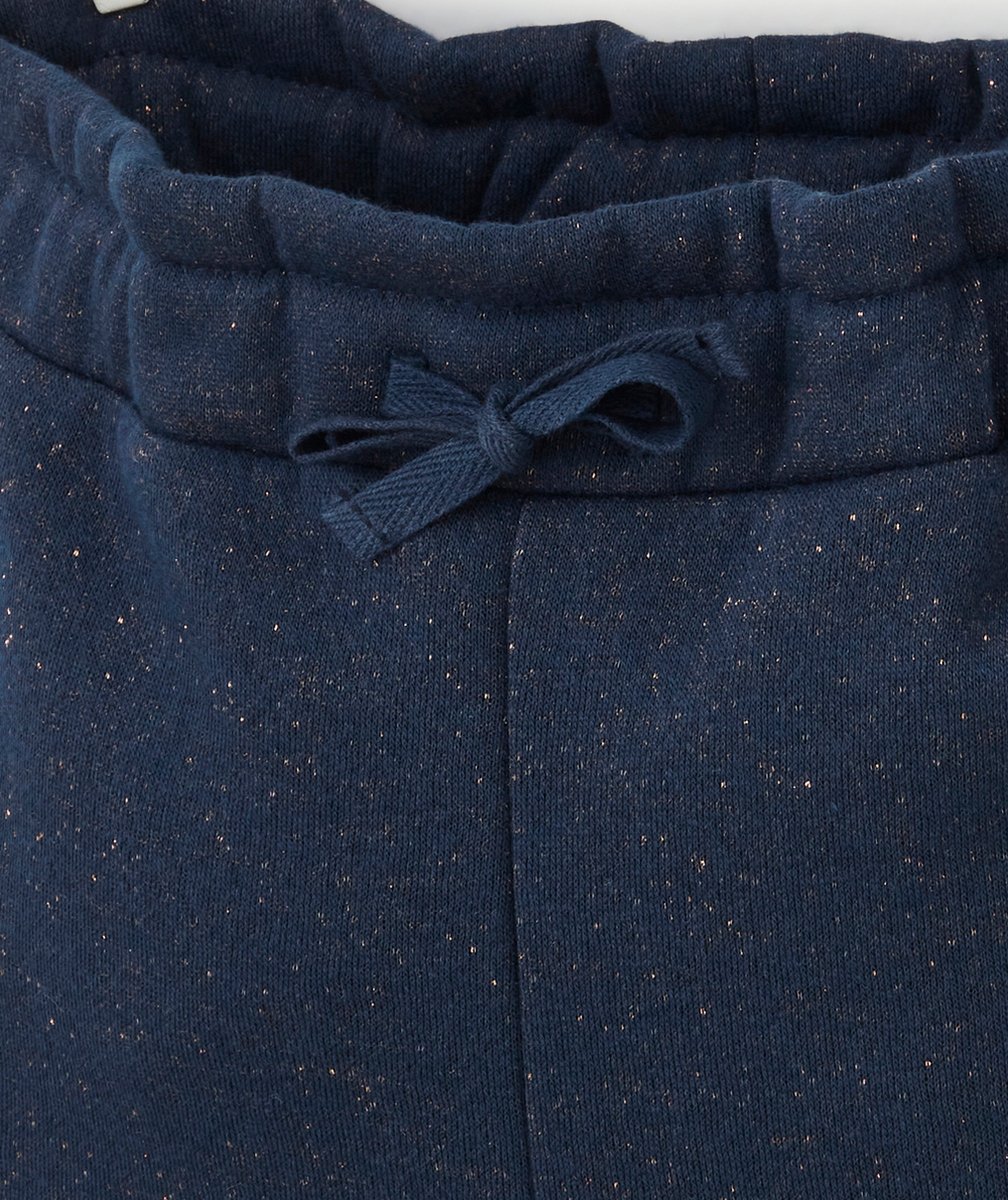 PANTALON DE JOGGING BLEU PAILLETÉ BÉBÉ FILLE EN FIBRES RECYCLÉES