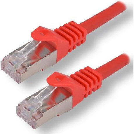 MCL FCC7BMSHF-0.5M/R câble de réseau Rouge 0,5 m Cat7 S/FTP (S-STP)