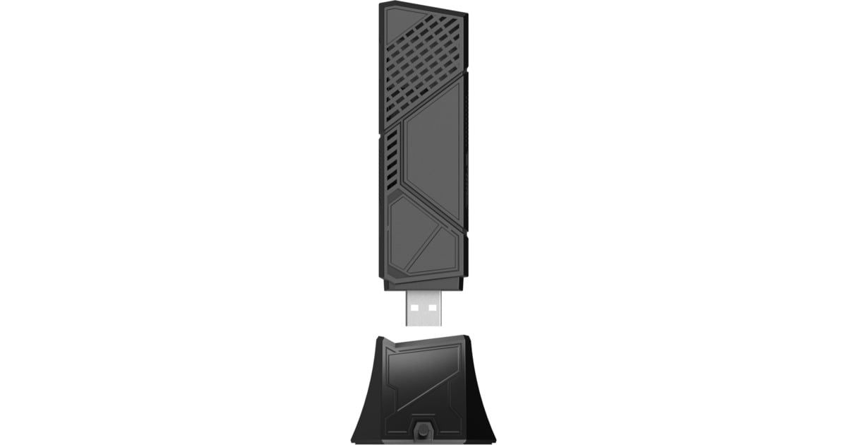 ASUSROG USB-BE92 wlan adapter  (Zwart/rood)