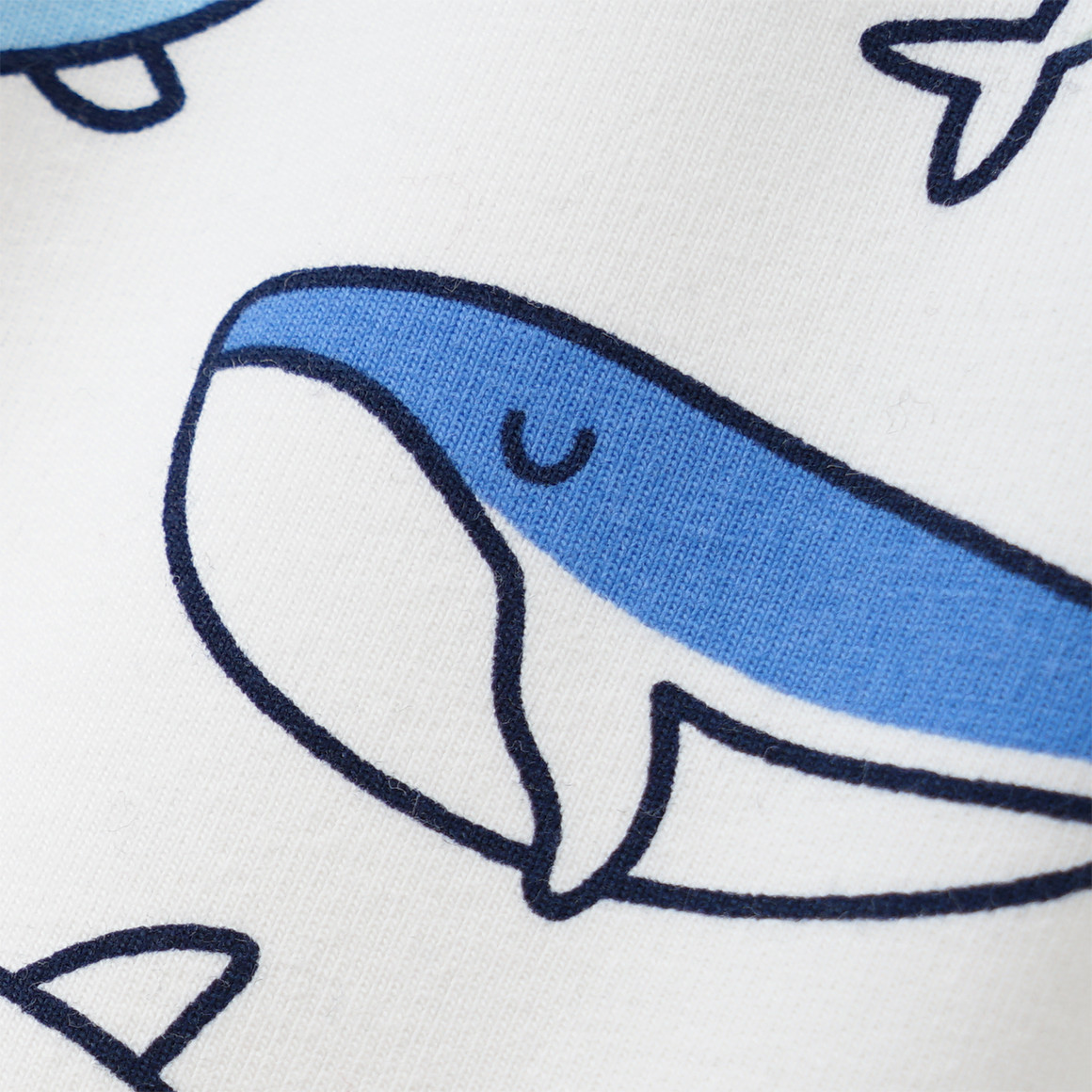 Topomini Baby Sweatshirt mit Fisch-Allover weiss