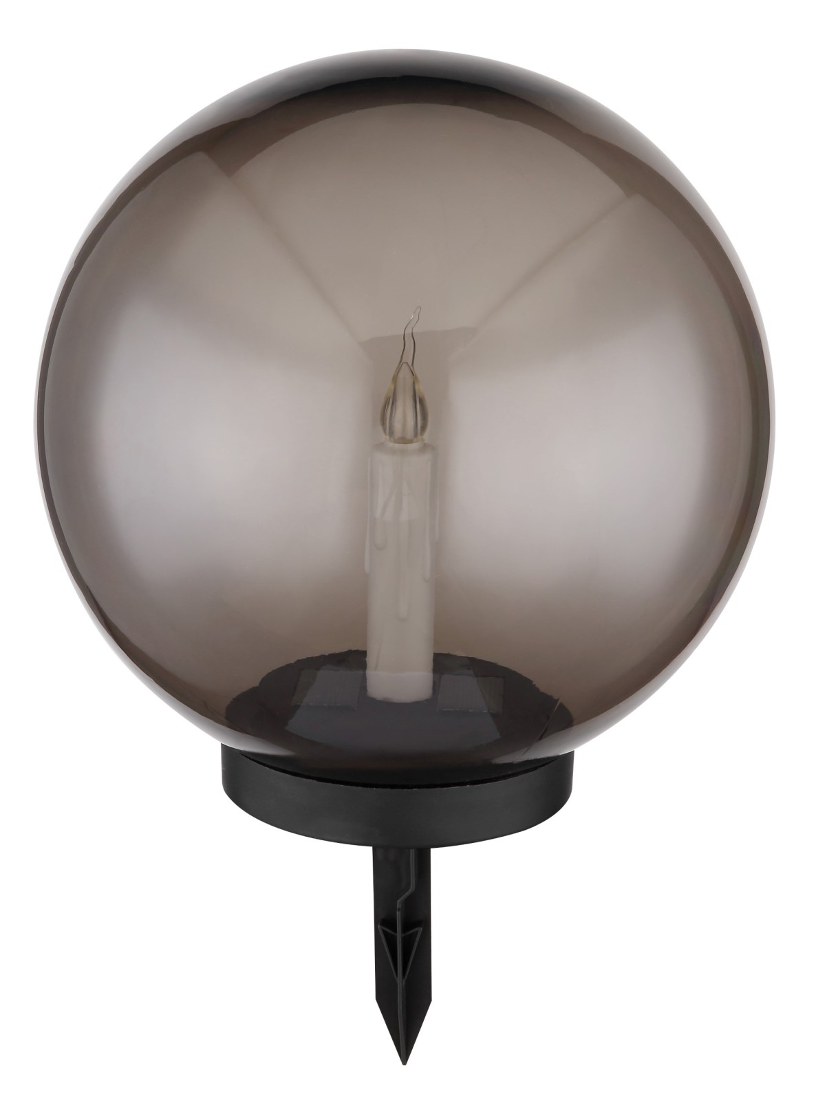 LED-Solarleuchte - schwarz - Kerzenoptik