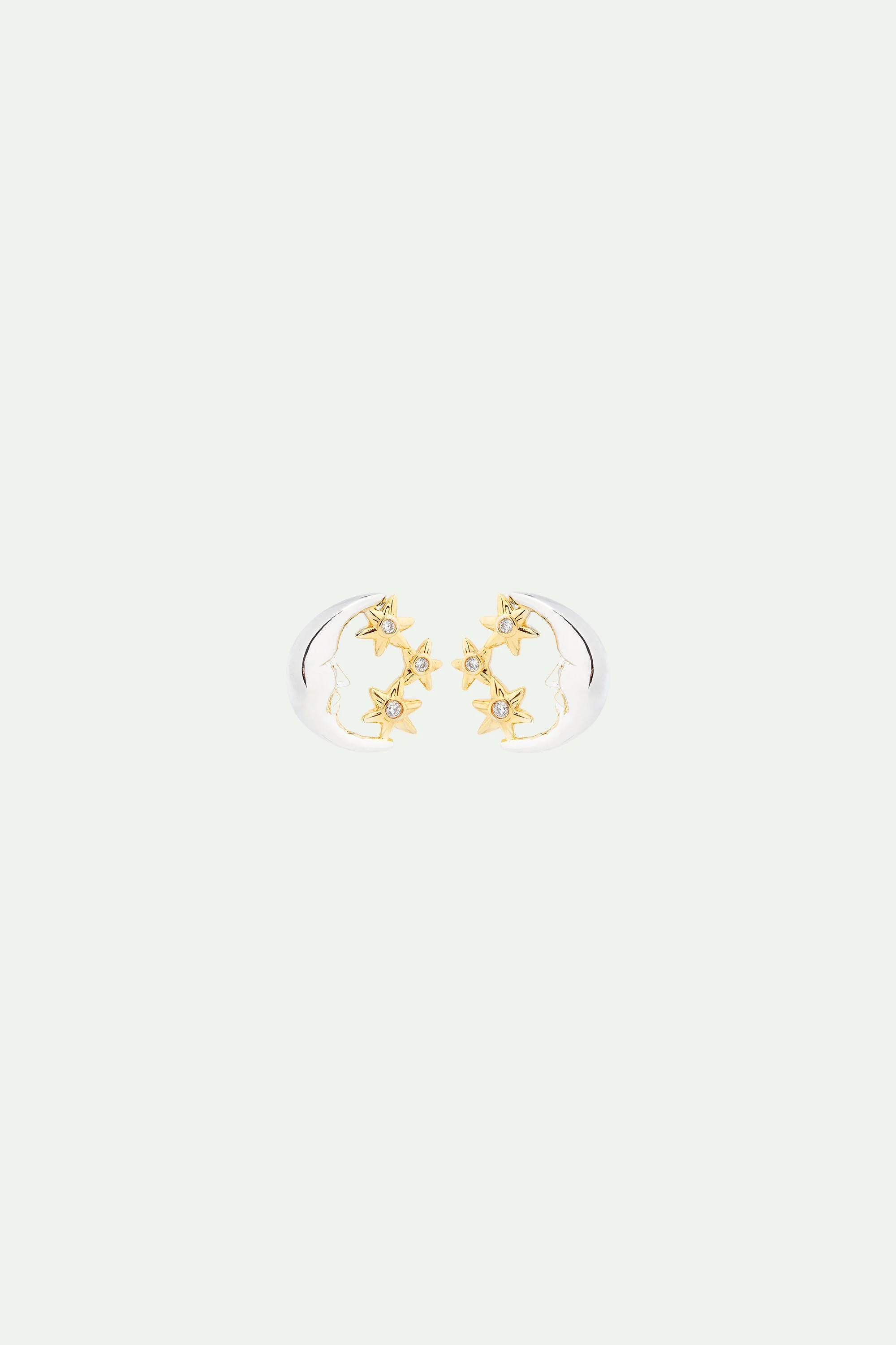 Boucles d'oreilles lune et étoiles | Multicolore