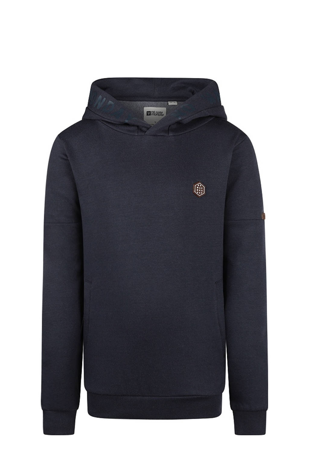 No Way Monday hoodie donkerblauw