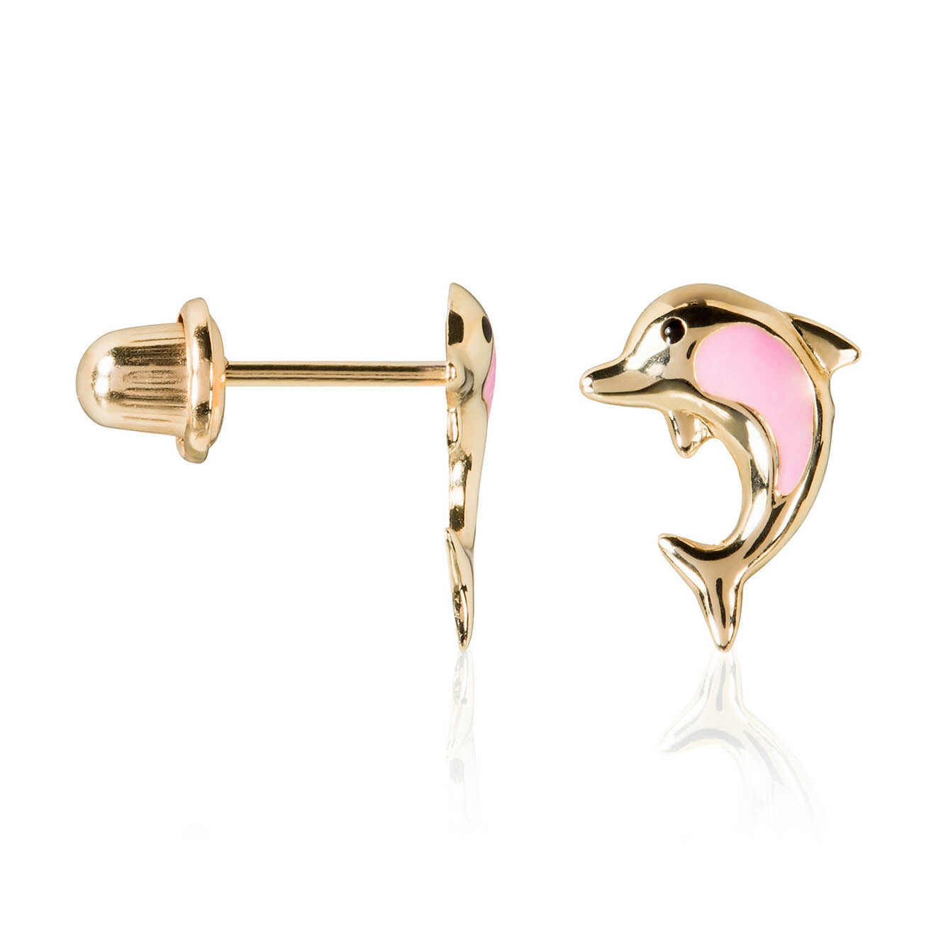 Oro di Oro Boucles d'oreilles enfant Maman Dauphin or jaune