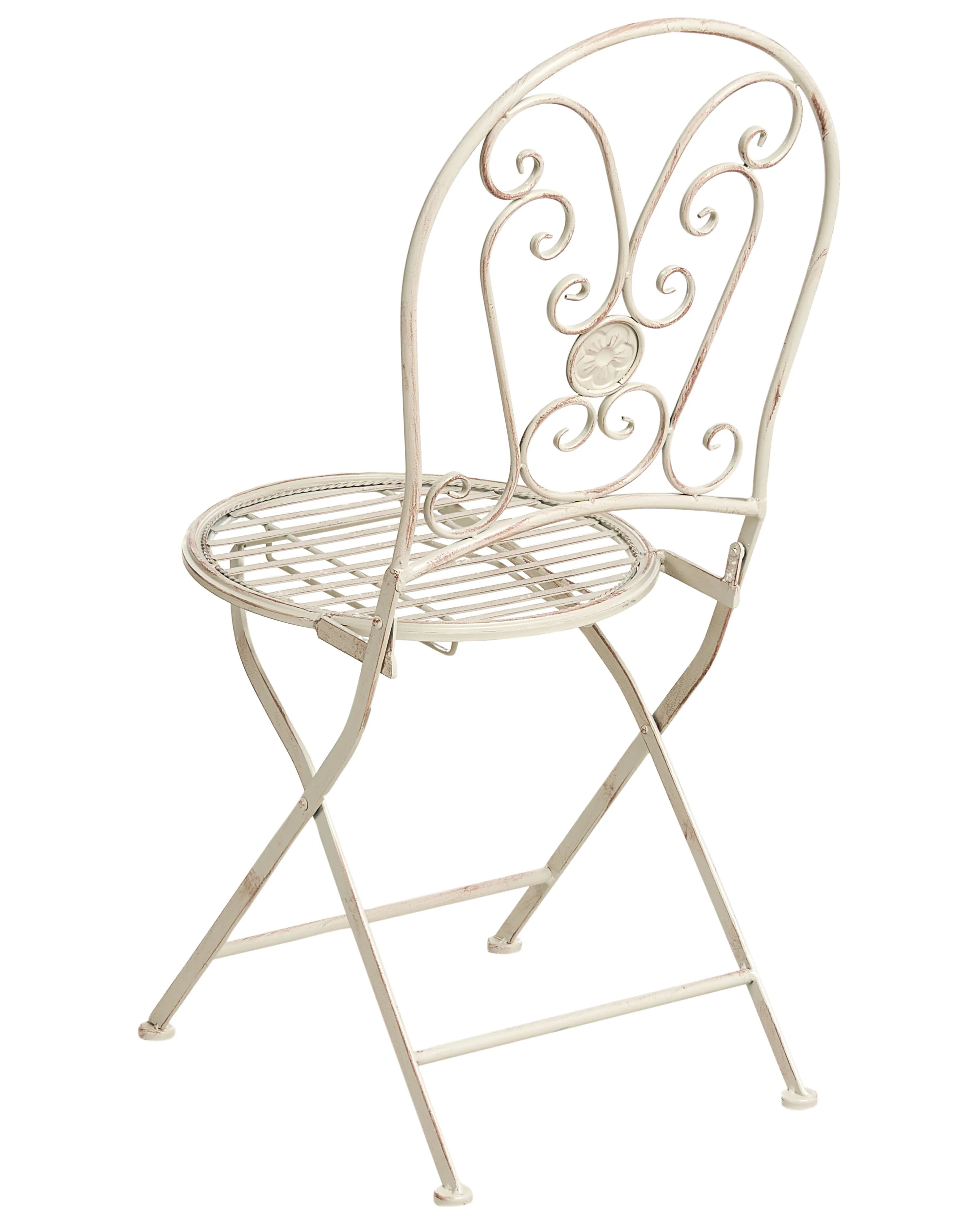 Set van 2 tuinstoelen COGGIA inklapbaar Metaal Lichtbeige