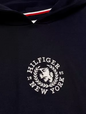 Moletom com capuz e modelagem relaxada com o logotipo do brasão da universidade