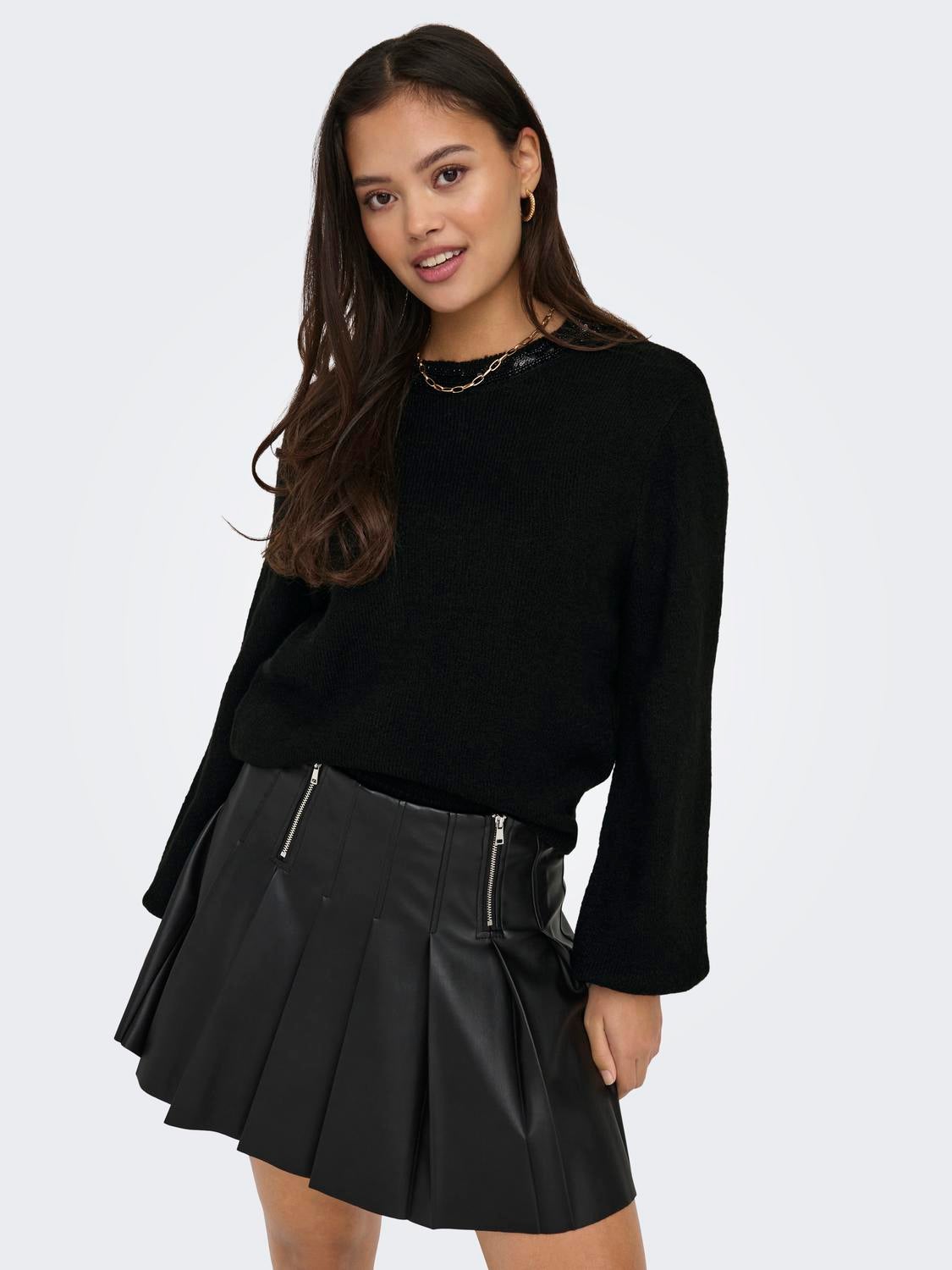 ONLAVI Strickpullover Black