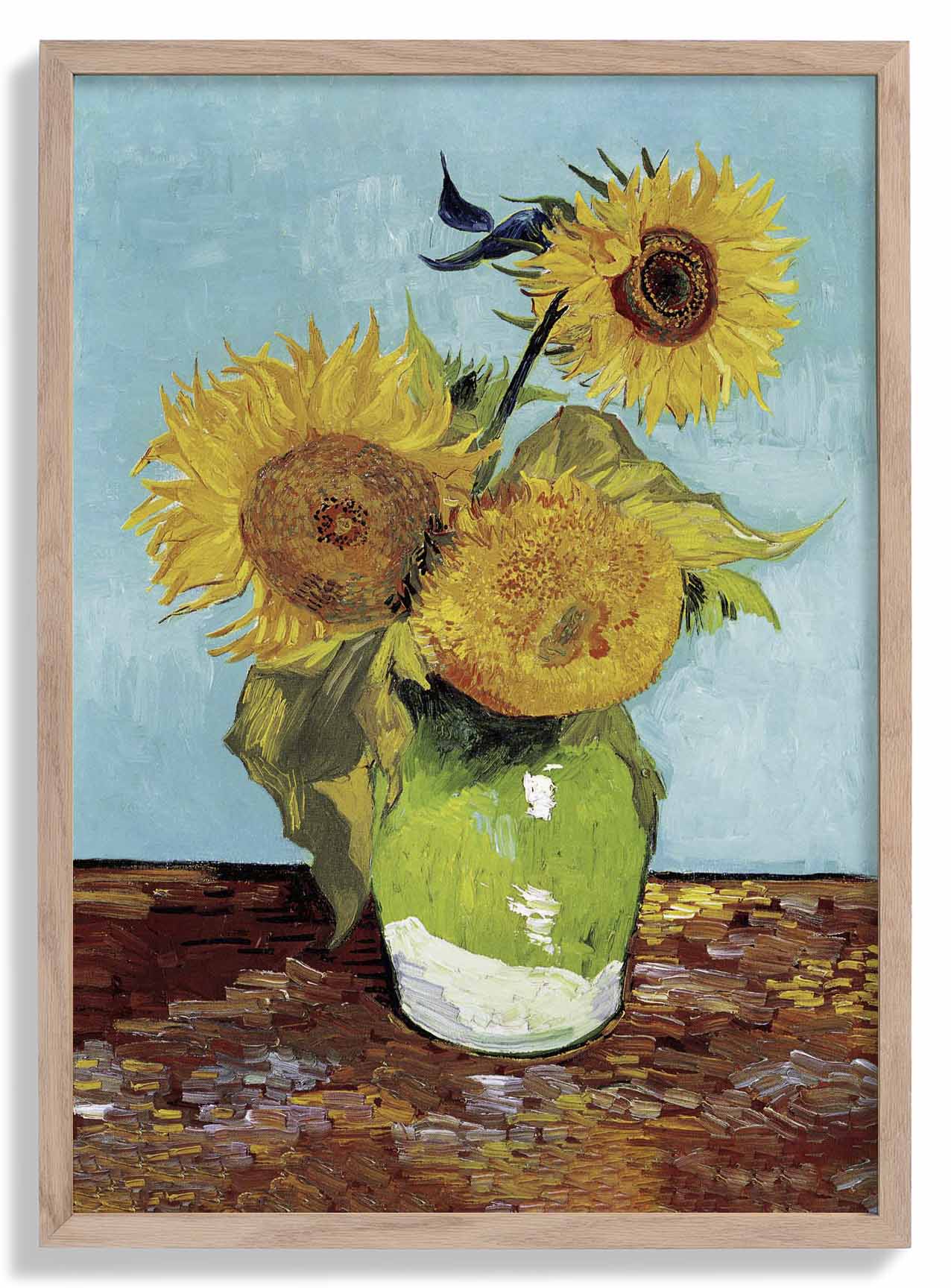 Vase mit drei Sonnenblumen von Van Gogh