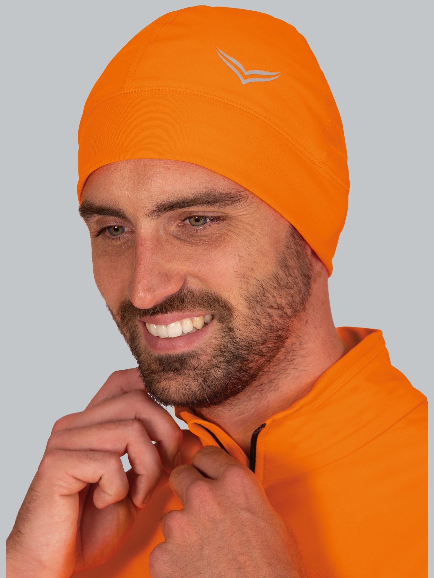 Mütze mit reflektierendem Logo Leuchtorange