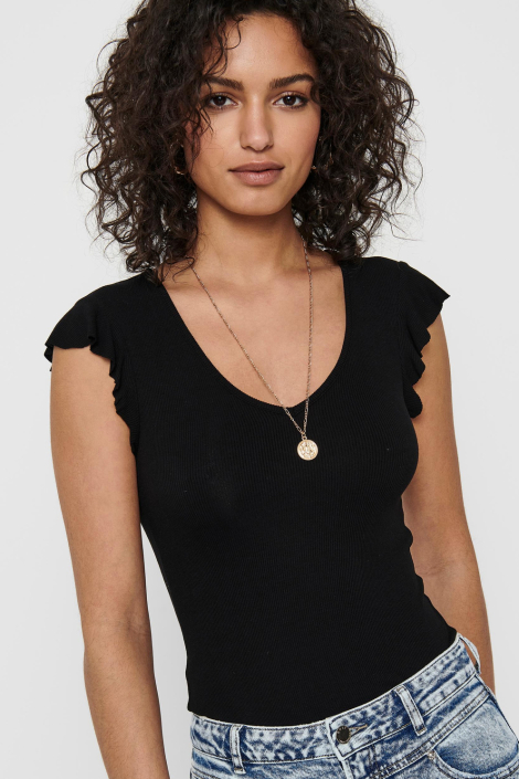 Only zwarte dames t-shirt