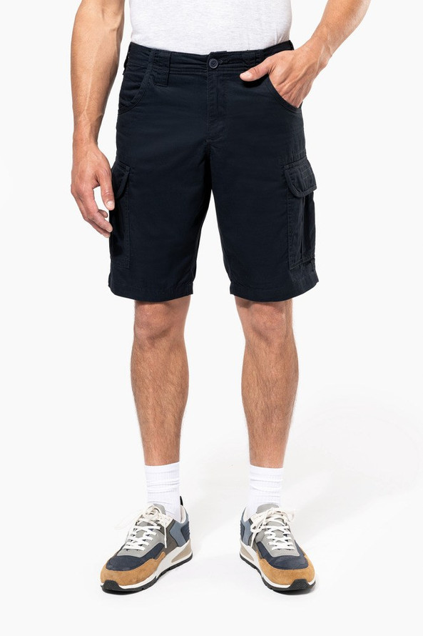 Kariban K766 - Bermuda Homme Multi-Poches en Coton Lavé