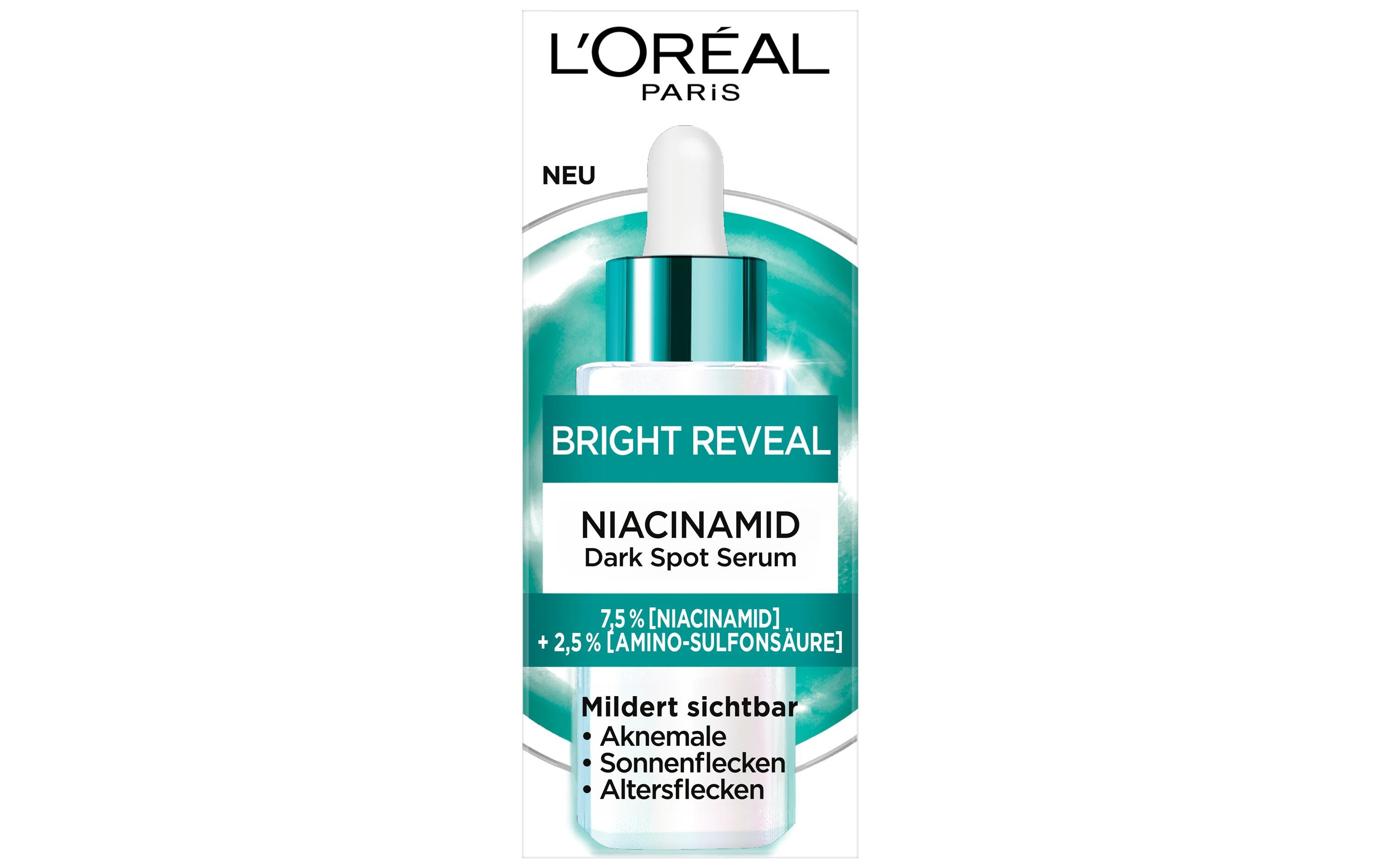 Gesichtsserum Bright Reveal Niacidamide 30 mlSerum mindert Pigmentflecken und entfernt sanft abgestorbene Hautzellen