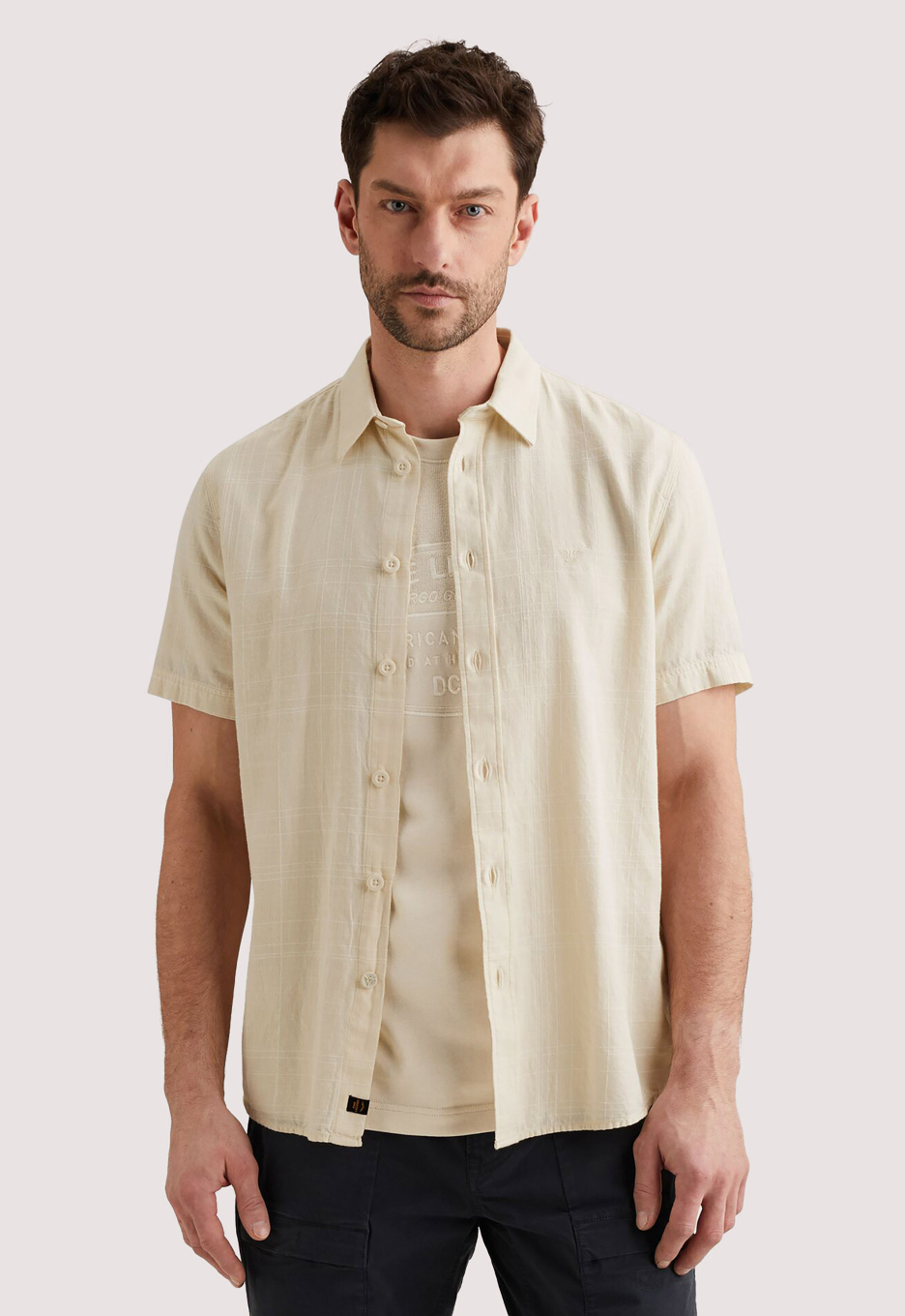 PME Legend PSIS2603256 Short Sleeve Shirt Slubgrid