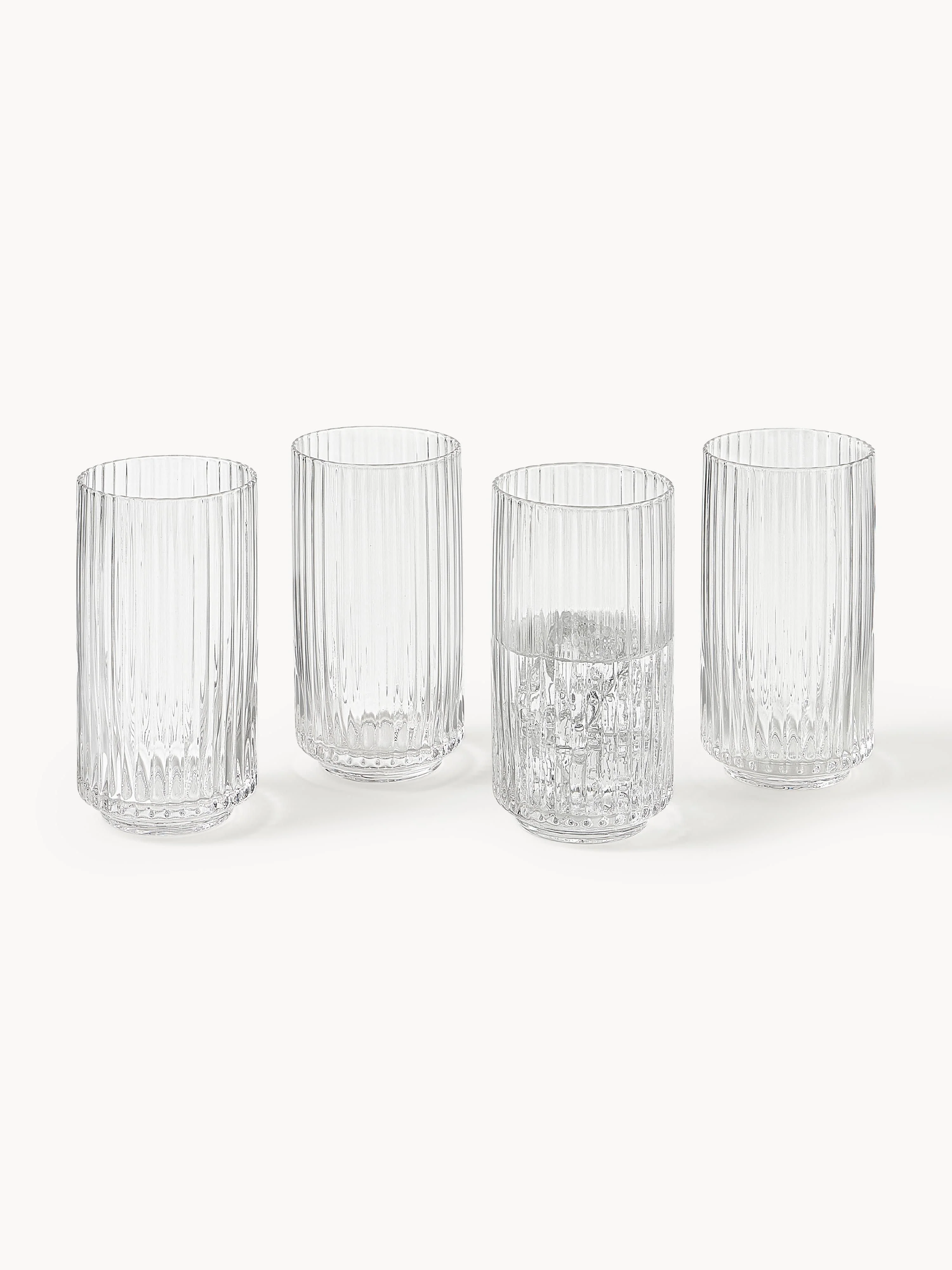 Mondgeblazen highballglazen Aleo, 4-delig