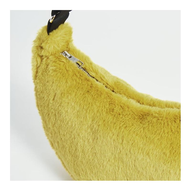 Sac bandoulière L 45 cm en fausse fourrure Foxie