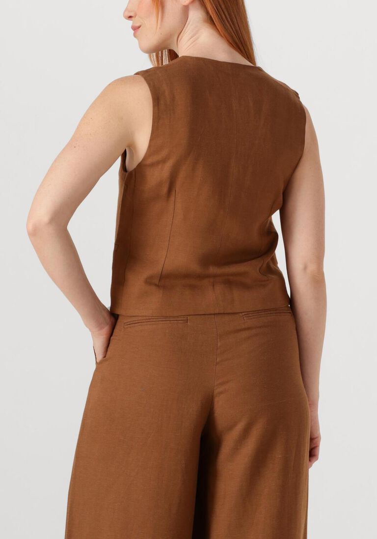 bruine herskind gilet double up vest