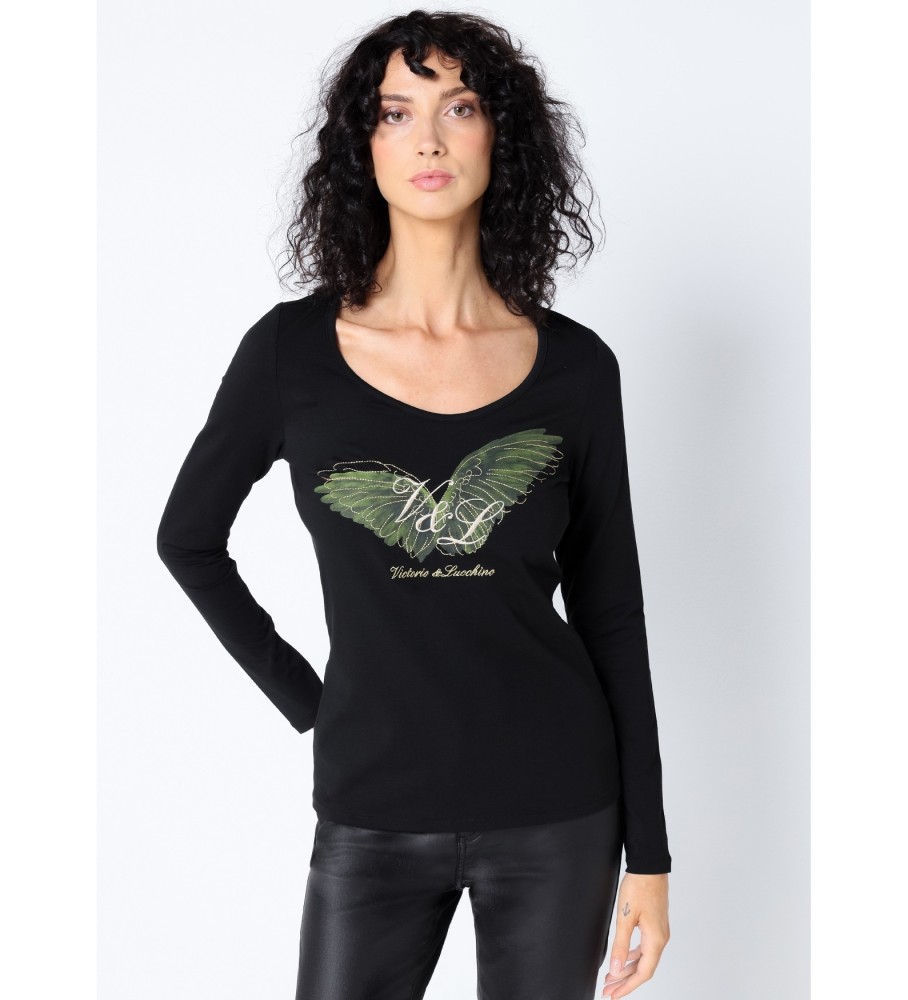 Victorio & Lucchino, Camiseta preta bordada V&L