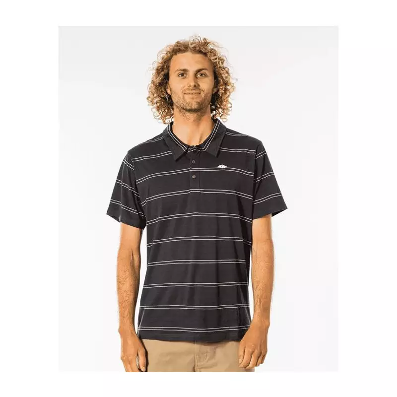 Polo RIPCURL Plain Stripe Polo Washed Black