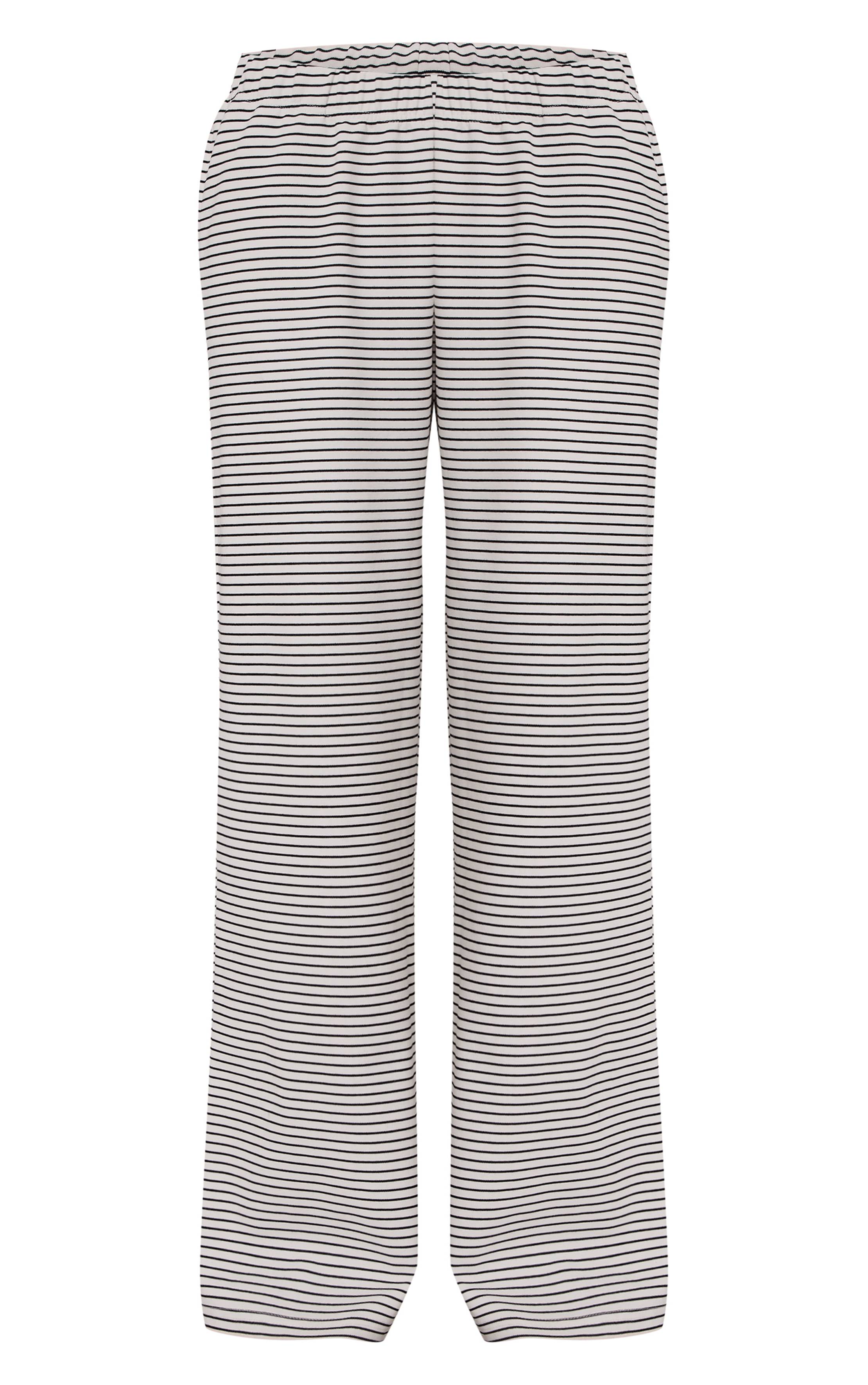 Monochrome Pantalon Large À Rayures En Coton Épais Avec Cordon De Serrage