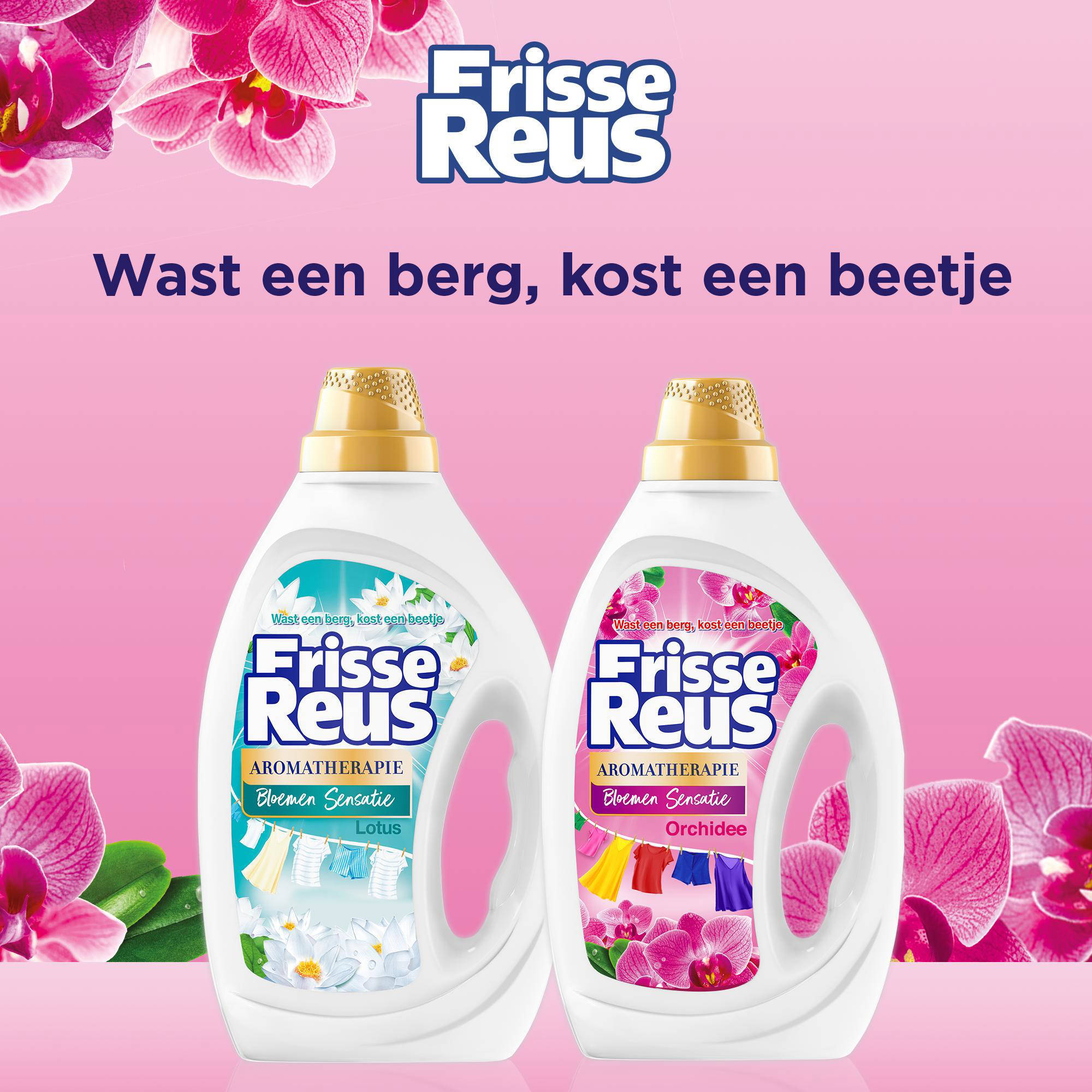 Witte-Reus Gel Orchidee - vloeibaar wasmiddel - Gekleurde Was - voordeelverpakking - 6 x 19 wasbeurten - 114 wasbeurten