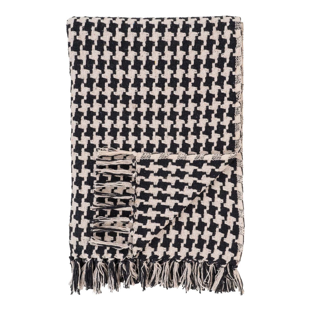 Zijde plaid 130x180cm zwart, beige. 130X180X1cm