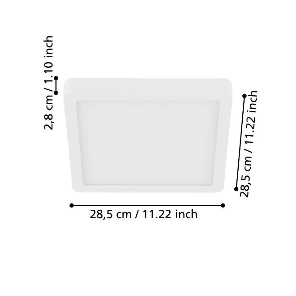EGLO Fueva 5 Plafonnière - LED - 28.5 cm - Wit