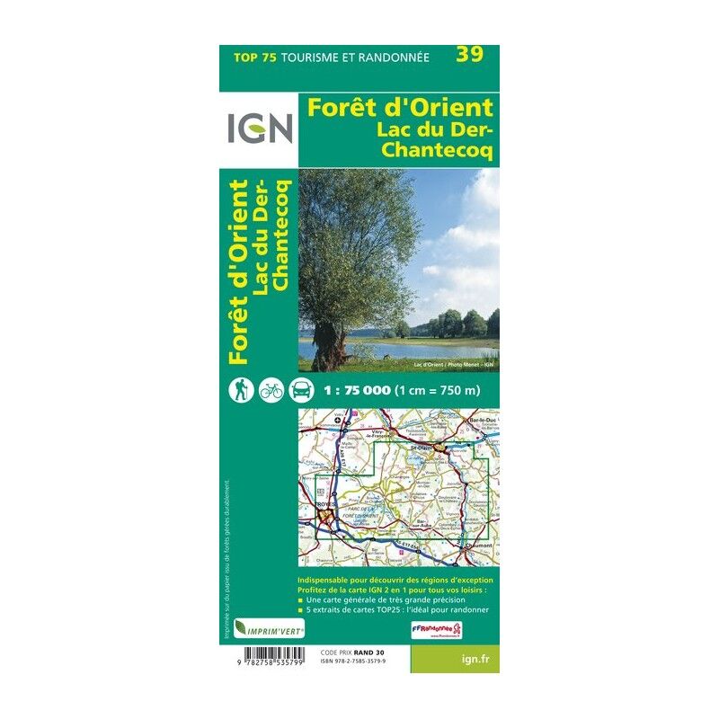 Foret D'Orient / Lac Du Der - Carte topographique