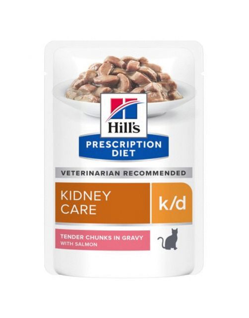 Hill's Prescription Diet K\/D Kidney Care Maaltijdzakjes - Kattenvoer - Zalm 12x85 g