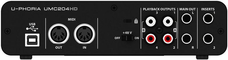 Audio Interface - 2x4 USB2.0 - Zwart - Professionele Audiokwaliteit