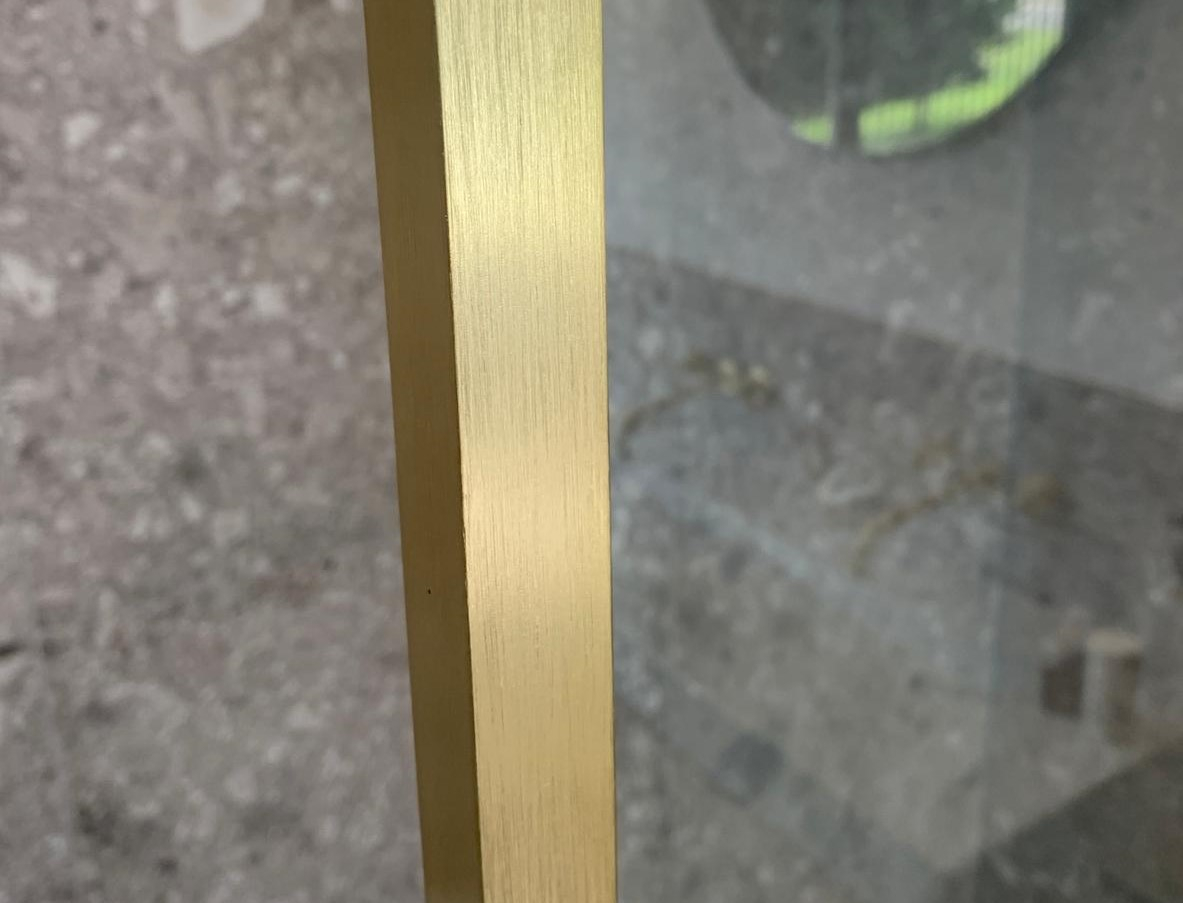 SaniGoods Sparkle douchecabine 90x90cm geborsteld messing