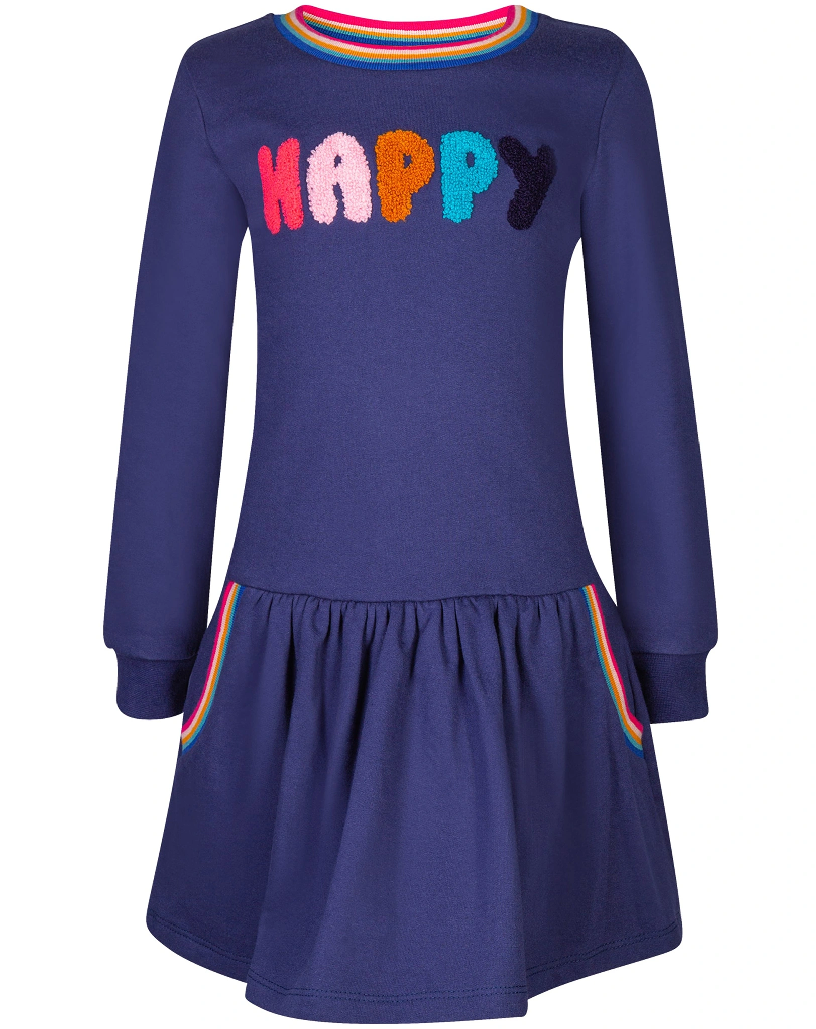 Langarmkleid HAPPY in navy