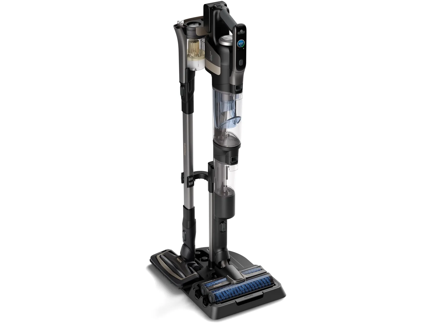 Philips AquaTrio 9000 Series XW9383 - Støvsuger - pind/håndholdt (2-i-1) - uden pose - ledningsfri - pianosort