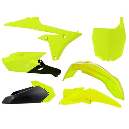 Kit plastiques R-tech Yamaha jaune fluo noir - Noir / Jaune