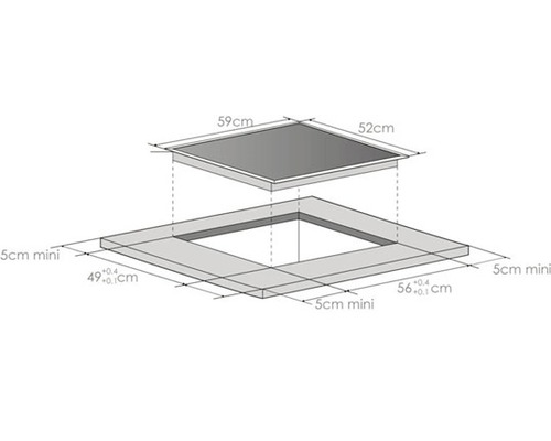 Held Furniture keukenblok zonder apparatuur Milan 390 cm grijs hoogglans gedemonteerd omkeerbaar model 636.1.6211