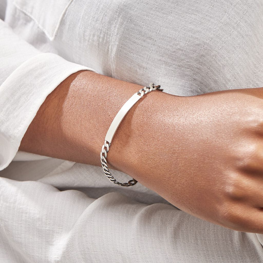 Bracelet Identité Casper Argent Gris