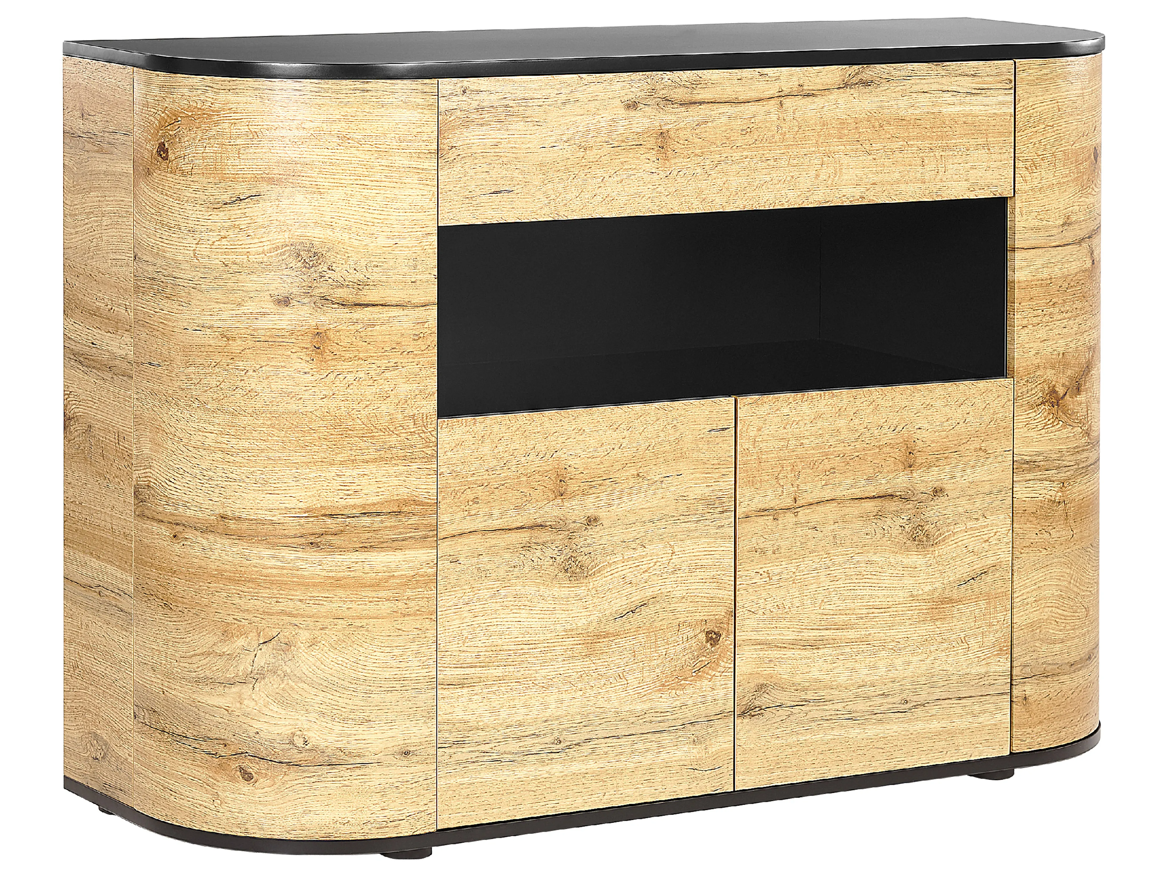 Dressoir met 2 deuren JEROME Bruin/zwart
