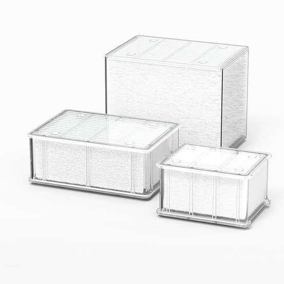 Easybox fibre xs : plastique ouate blanc l. 5,5 x l. 4 x h. 7 cm