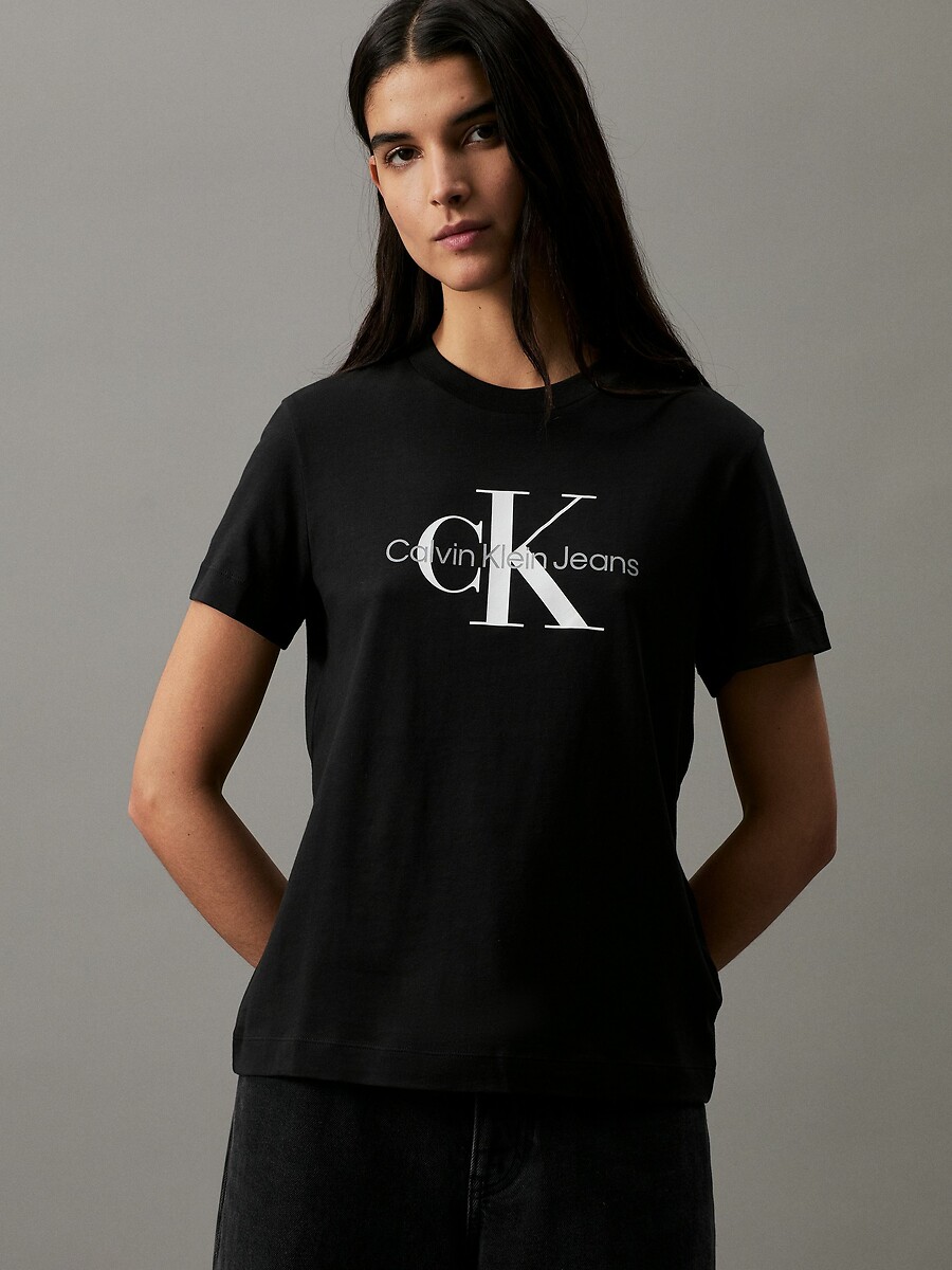 CALVIN KLEIN JEANS<br>Camiseta com gola redonda e mangas curtas