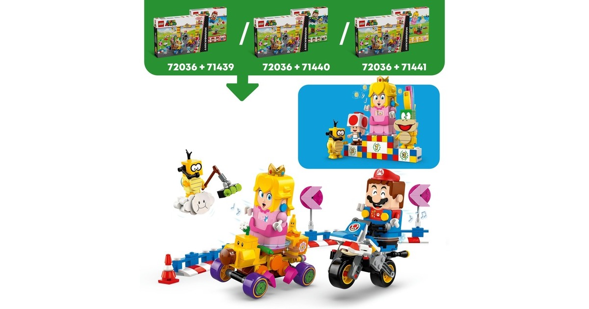 LEGOSuper Mario - Mario Kart – Baby Peach en grand prix–set Constructiespeelgoed  (72036)
