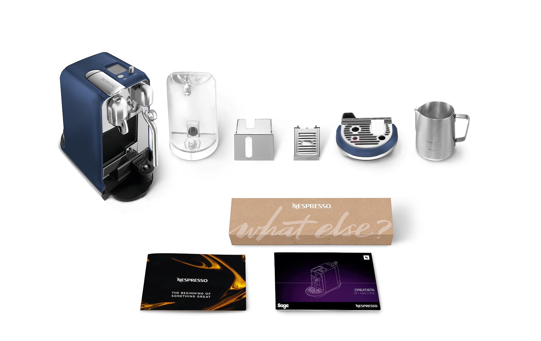 Kaffeemaschine Nespresso Creatista Plus SNE800DBL Blau<br>Kapselmaschine der Original Line für Kaffeespezialitäten in Barista-Qualität